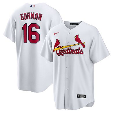 Men's Nike Nolan Gorman White St. Louis Cardinals Home Replica Jersey