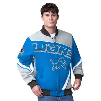 Men's G-III Extreme Blue Detroit Lions Maximum Racing Full-Zip Jacket