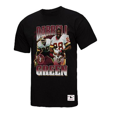 Men's Mitchell & Ness Darrell Green Black Washington Commanders Player Graphic T-Shirt