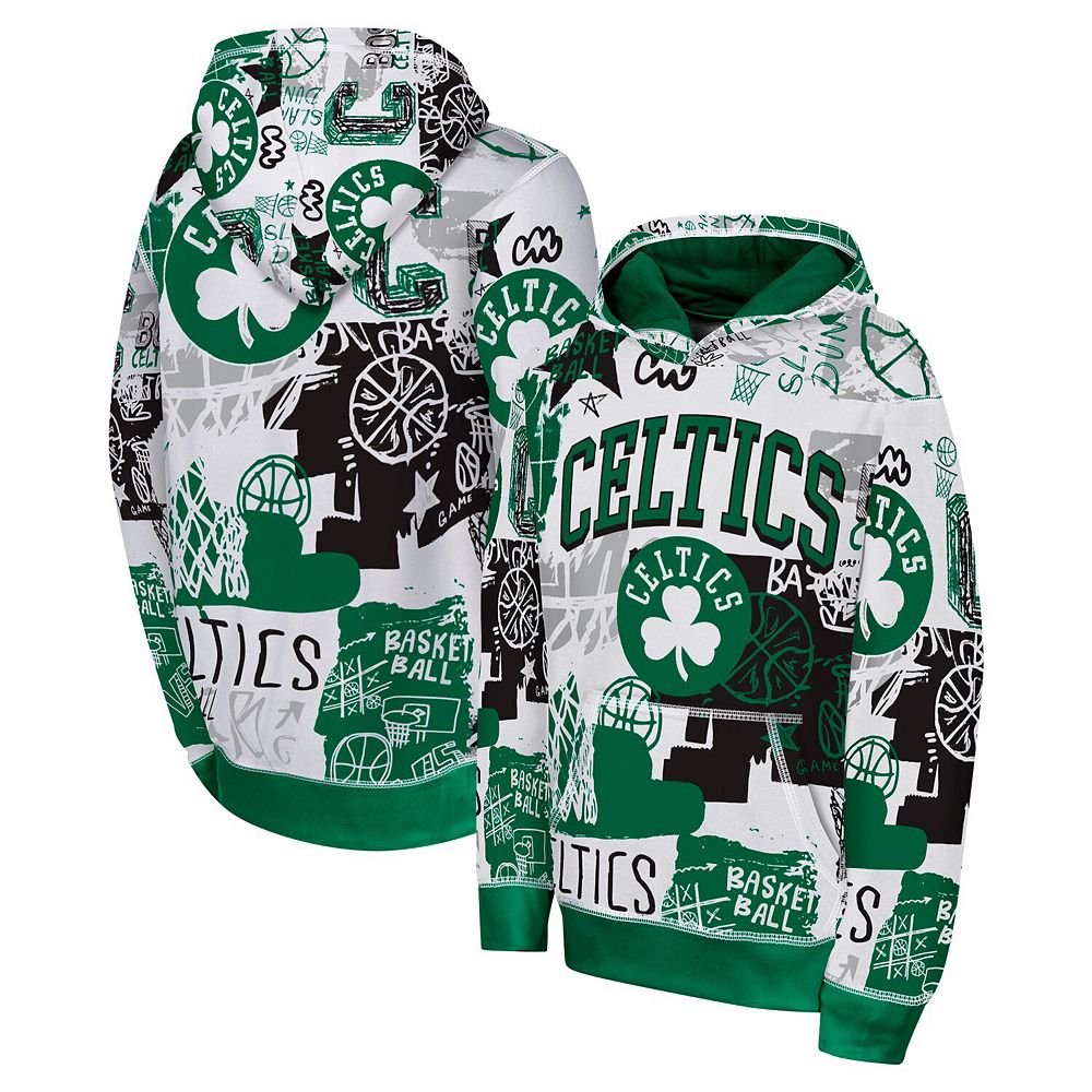 Youth Kelly Green Boston Celtics Wild Style Pullover Hoodie