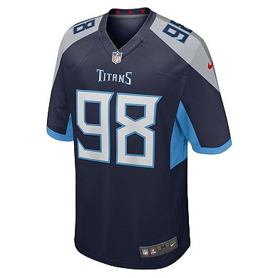 Youth Nike Jeffery Simmons Navy Tennessee Titans Team Game Jersey