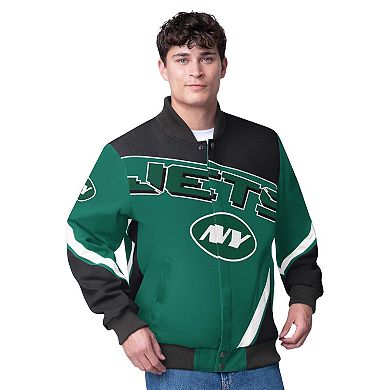 Men's G-III Extreme Green New York Jets Maximum Racing Full-Snap Jacket