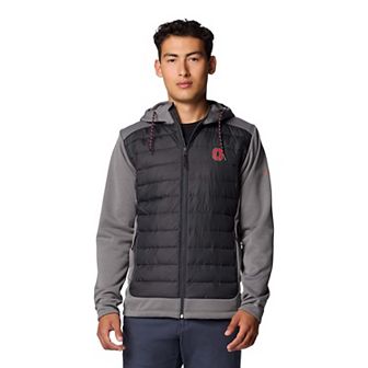 Men's Columbia Charcoal/Gray Ohio State Buckeyes Out-Shield Hybrid Full-Zip Hoodie Jacket
