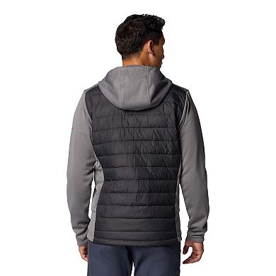 Men's Columbia Charcoal/Gray Ohio State Buckeyes Out-Shield Hybrid Full-Zip Hoodie Jacket