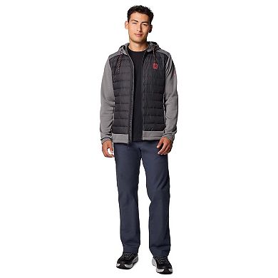 Men's Columbia Charcoal/Gray Ohio State Buckeyes Out-Shield Hybrid Full-Zip Hoodie Jacket