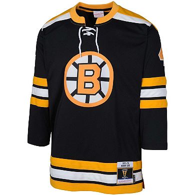 Youth Mitchell & Ness Bobby Orr Black Boston Bruins Blue Line Player Jersey