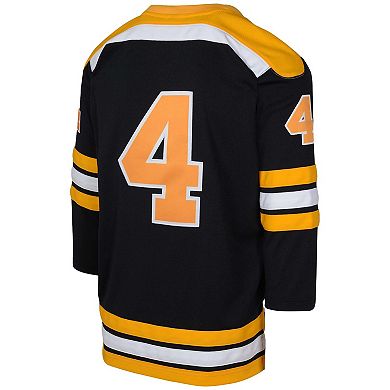 Youth Mitchell & Ness Bobby Orr Black Boston Bruins Blue Line Player Jersey