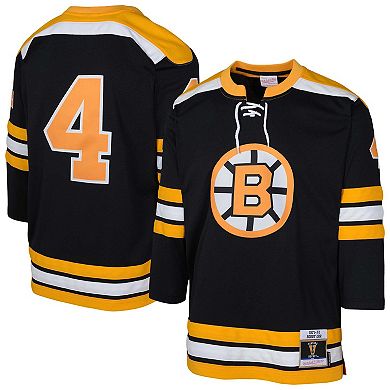 Youth Mitchell & Ness Bobby Orr Black Boston Bruins Blue Line Player Jersey