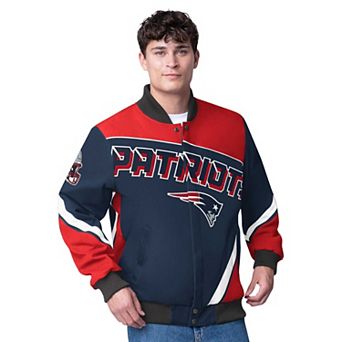 Men's G-III Extreme Navy New England Patriots Maximum Racing Full-Zip Jacket