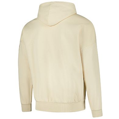 Men's Levelwear Connor Bedard Khaki Chicago Blackhawks Oversized Contact Name & Number Pullover Hoodie