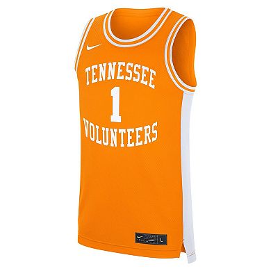 Men's Nike #1 Tennessee Orange Tennessee Volunteers Road Replica Jersey