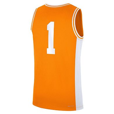 Men's Nike #1 Tennessee Orange Tennessee Volunteers Road Replica Jersey