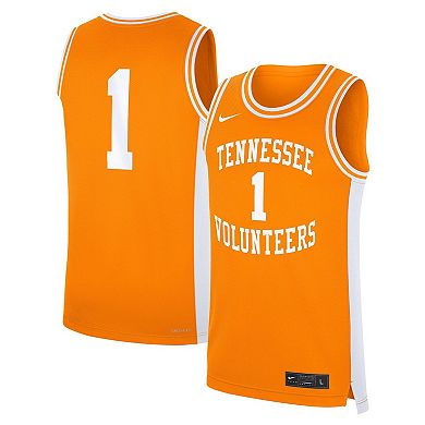 Men's Nike #1 Tennessee Orange Tennessee Volunteers Road Replica Jersey