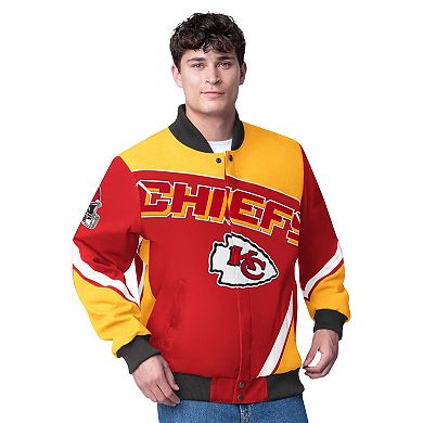 Men's G-III Extreme Red Kansas City Chiefs Maximum Racing Full-Snap Jacket