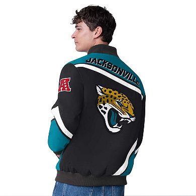 Men's G-III Extreme Black Jacksonville Jaguars Maximum Racing Full-Snap Jacket