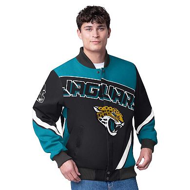 Men's G-III Extreme Black Jacksonville Jaguars Maximum Racing Full-Snap Jacket