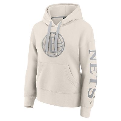 Women's Fanatics Cream Brooklyn Nets Elements Next Pullover