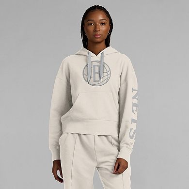 Women's Fanatics Cream Brooklyn Nets Elements Next Pullover Hoodie