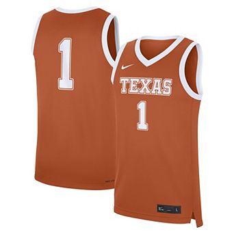 Men's Nike #1 Texas Orange��Texas Longhorns Road Replica Jersey