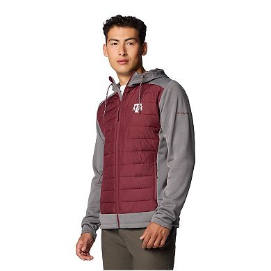 Men's Columbia Maroon/Gray Texas A&M Aggies Out-Shield Hybrid Full-Zip Hoodie Jacket