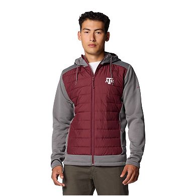 Men's Columbia Maroon/Gray Texas A&M Aggies Out-Shield Hybrid Full-Zip Hoodie Jacket