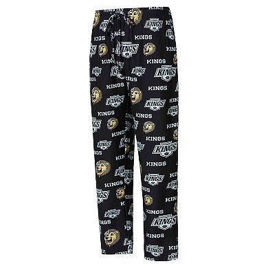 Men's Concepts Sport Black Los Angeles Kings All Over Print Knit Pants