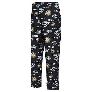 Men's Concepts Sport Black Los Angeles Kings All Over Print Knit Pants