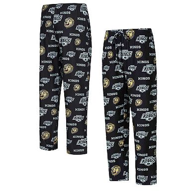Men's Concepts Sport Black Los Angeles Kings All Over Print Knit Pants
