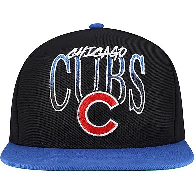 Men's Mitchell & Ness Black Chicago Cubs Rise Up Snapback Hat