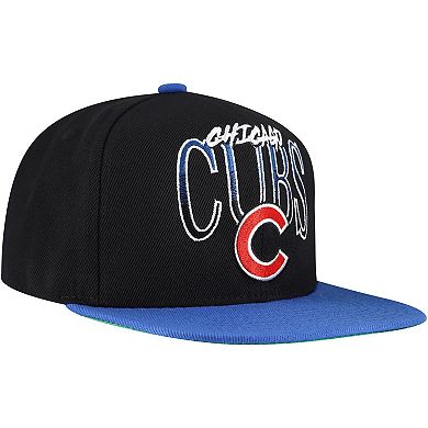 Men's Mitchell & Ness Black Chicago Cubs Rise Up Snapback Hat