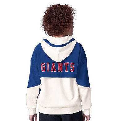 Women's Starter White New York Giants Scrimmage Full-Zip Hoodie