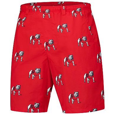 Men's Columbia Red Georgia Bulldogs PFG Backcast�� III Omni-Shade�� Shorts