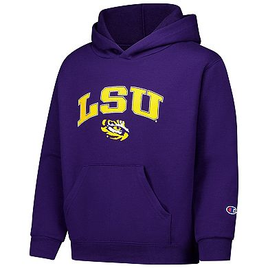 Youth Champion Purple LSU Tigers Campus Pullover Hoodie