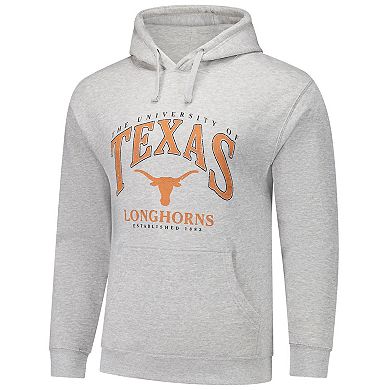 Men's Heather Gray Texas Longhorns Tall Arch Essential Pullover Hoodie