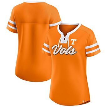 Women's Fanatics Tennessee Orange Tennessee Volunteers Iconic Athena Lace-Up T-Shirt