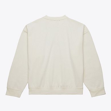 Women's Mitchell & Ness Cream Seattle Kraken Logo 3.0 Pullover Sweatshirt