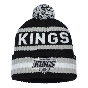 Men's '47 Black Los Angeles Kings Bering Cuffed Knit Hat with Pom