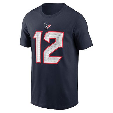 Men's Nike Nico Collins Navy Houston Texans Name & Number T-Shirt