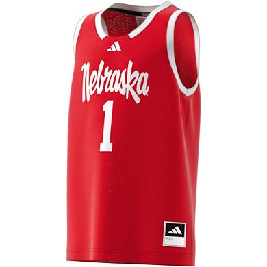 Youth adidas #1 Scarlet Nebraska Huskers Swingman Jersey