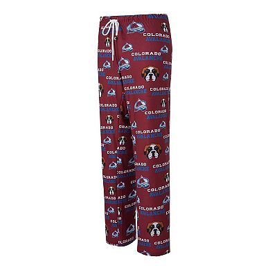 Women's Concepts Sport Burgundy Colorado Avalanche Zest Allover Print Knit Pants