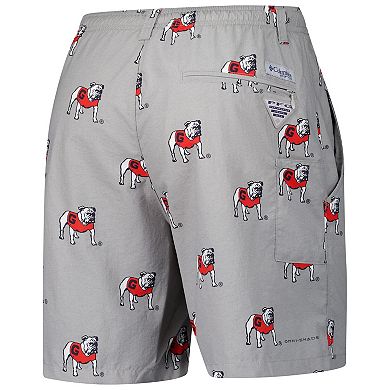 Men's Columbia Gray Georgia Bulldogs Backcast III Printed Short