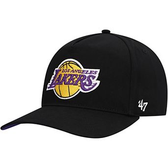 Men's '47 Black Los Angeles Lakers Core Logo Hitch Adjustable Hat