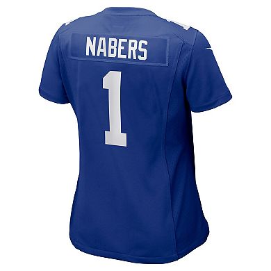 Women's Nike Malik Nabers Royal New York Giants Game Jersey