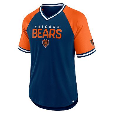 Men's Fanatics Navy/Orange Chicago Bears Hashmark Raglan��T-Shirt