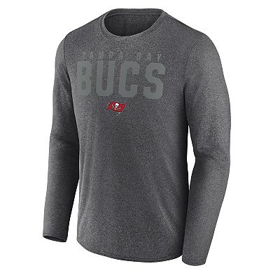 Men's Fanatics Heather Charcoal Tampa Bay Buccaneers Blackout Long Sleeve T-Shirt