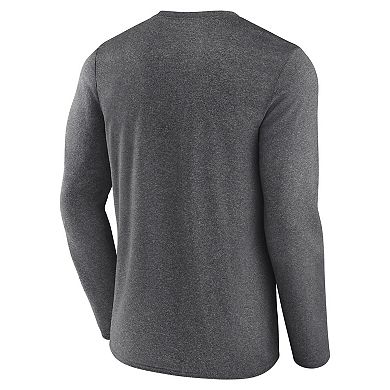 Men's Fanatics Heather Charcoal Tampa Bay Buccaneers Blackout Long Sleeve T-Shirt