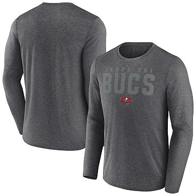 Men's Fanatics Heather Charcoal Tampa Bay Buccaneers Blackout Long Sleeve T-Shirt