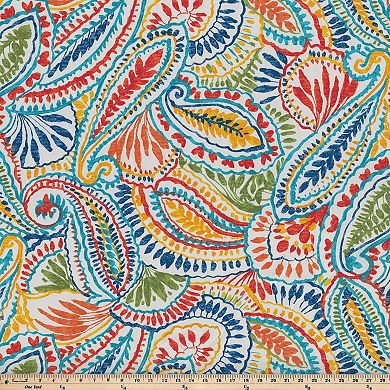 Pillow Perfect Paisley Indoor/Outdoor Tufted Wicker Loveseat Cushion With Ties - Amalia