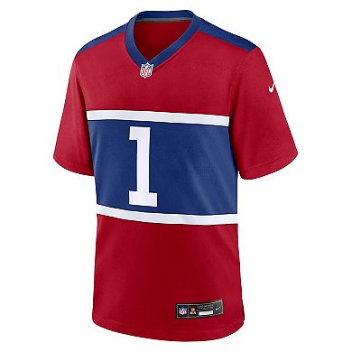 Men's Nike Malik Nabers Century Red New York Giants Alternate Game Jersey