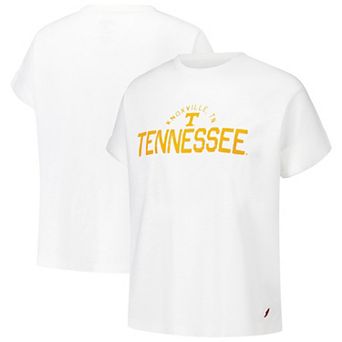 Women's League Collegiate Wear White Tennessee Volunteers Slub Rolled Cuff T-Shirt